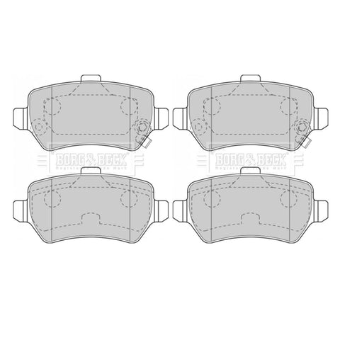 BORG & BERK REAR BRAKE PAD SET FITS VAUXHALL ASTRA MK4, MK5 1998-2010 93169143