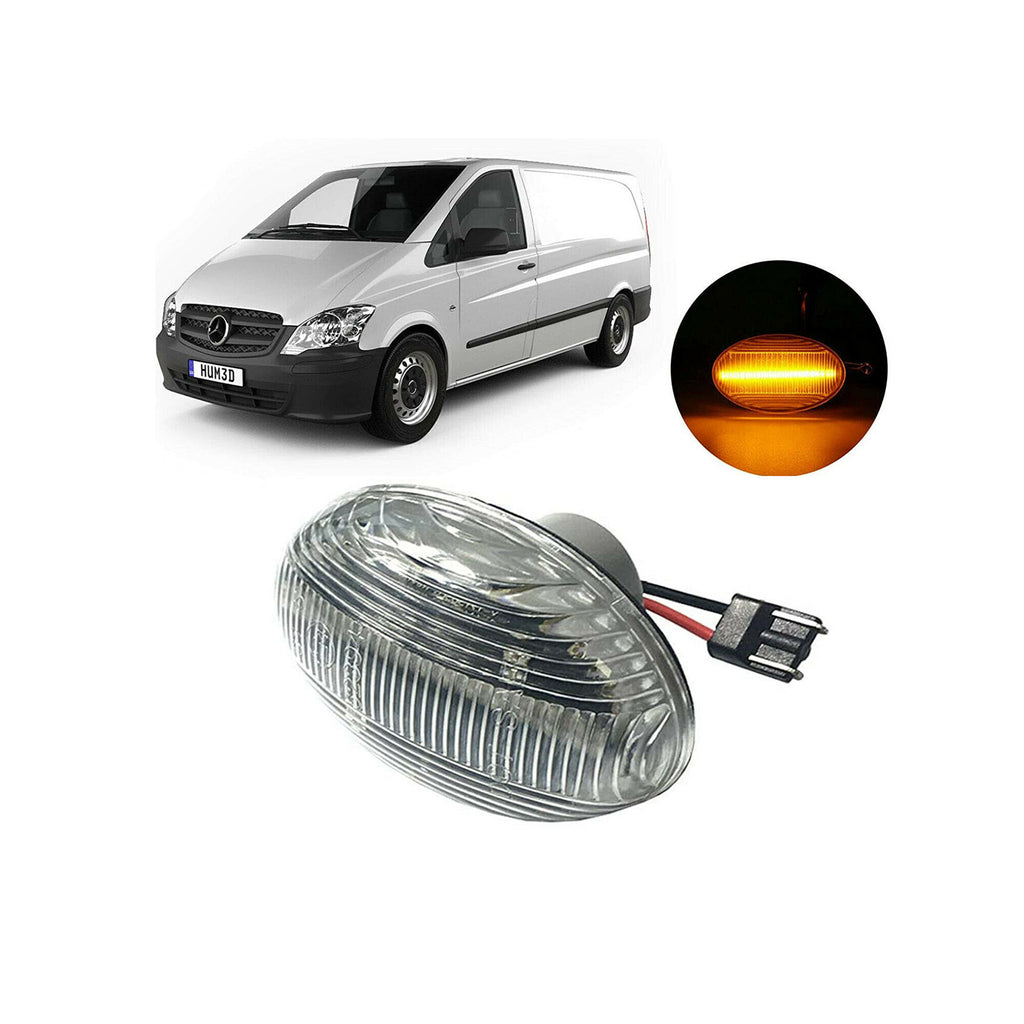 Black Led Side Indicator Marker Light X 2 Fits Vito Smart Car 1688200121