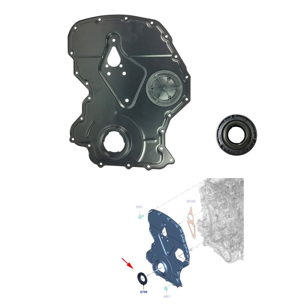 Ford Transit MK7 MK8 2.2 RWD Timing Chain Cover Crankshaft Seal 2011 Onwards BK3Q6019BB