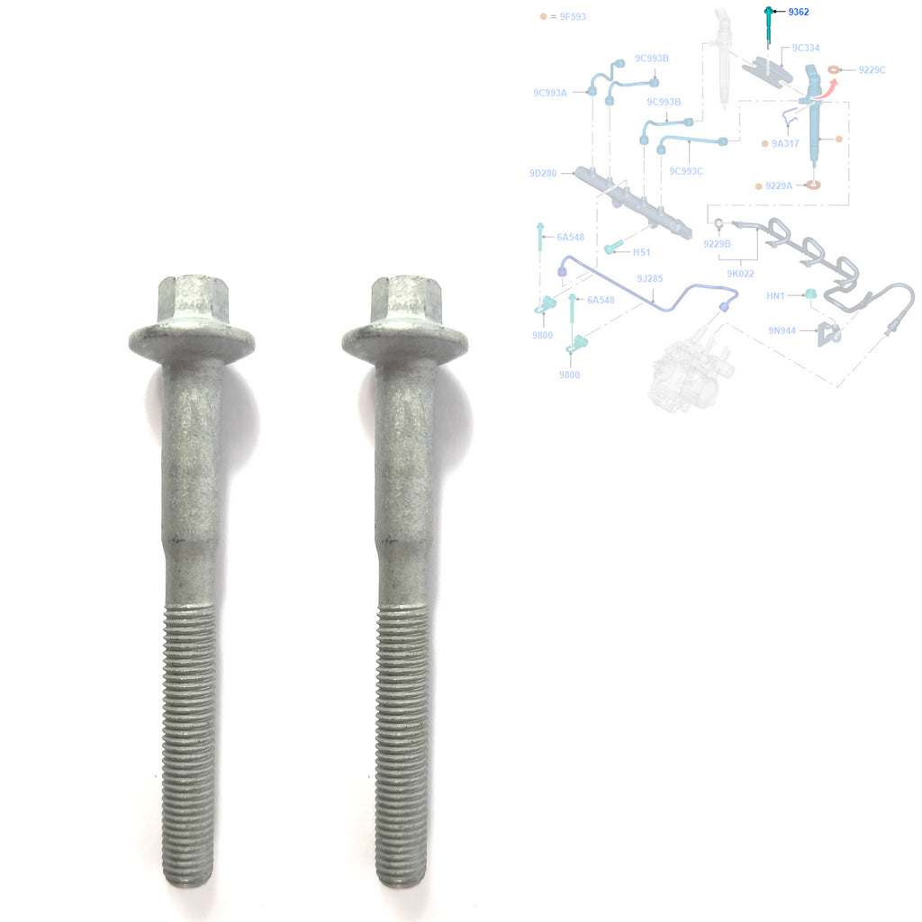 2X Injector Clamp Bolts Fits Ford Ranger Citroen Relay Peugeot Boxer 1717583