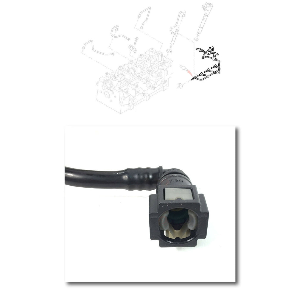 Ford Transit Connect Leak Off Fuel Pipe With Sensor Focus 1.8 TDCI 04 to 12 1521487