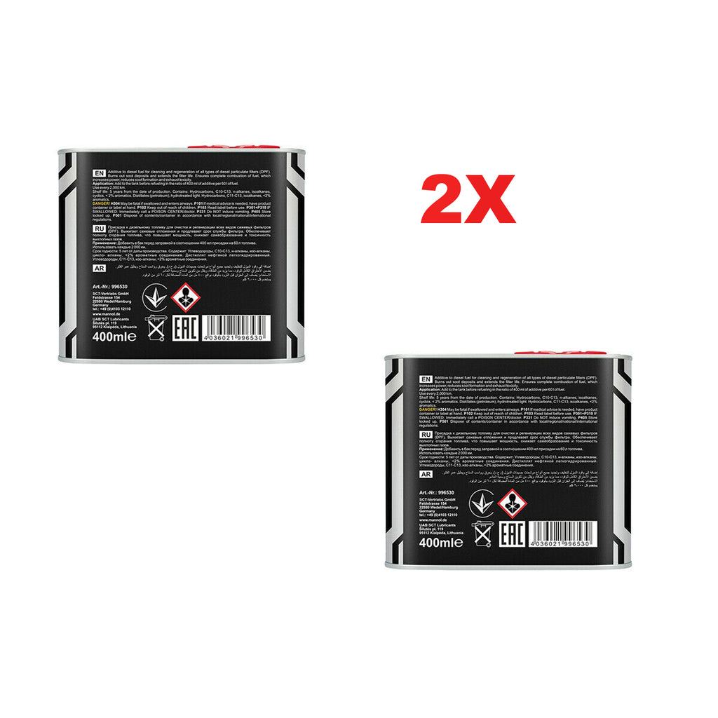 2X MANNOL Diesel Particulate Filter Cleaner Regenerator Fuel Additive Clears DPF