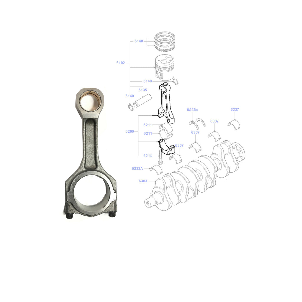 PISTON CONNECTING ROD FITS FORD TRANSIT CONNECT 2002 ONWARD, 1487468