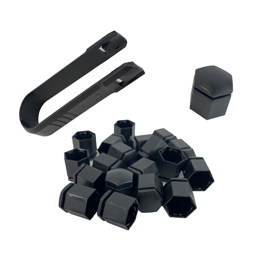  Vauxhall Astra Wheel Nut Covers Set Black 22X27mm 20 Pcs Corsa 13282996