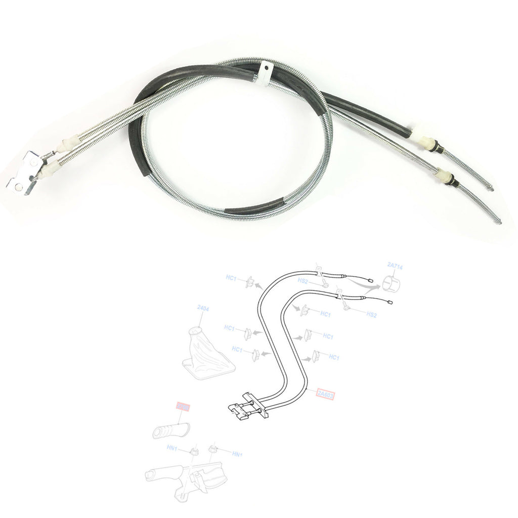 Rear Handbrake Parking Cable Fits Ford Ka 1996-2008 1042338,  97Kb2a603ac