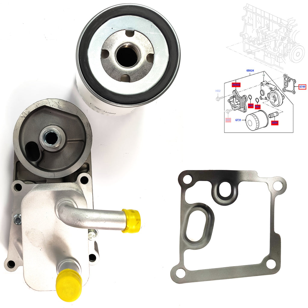 OIL COOLER KIT GASKET FITS FORD CONNECT, FOCUS, FIESTA, 1405017, 1212742
