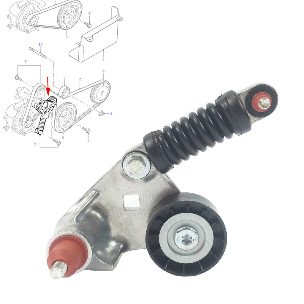 V-RIBBED DRIVE BELT TENSIONER FITS FORD TRANSIT MK6, MONDEO MK3 , 1125419