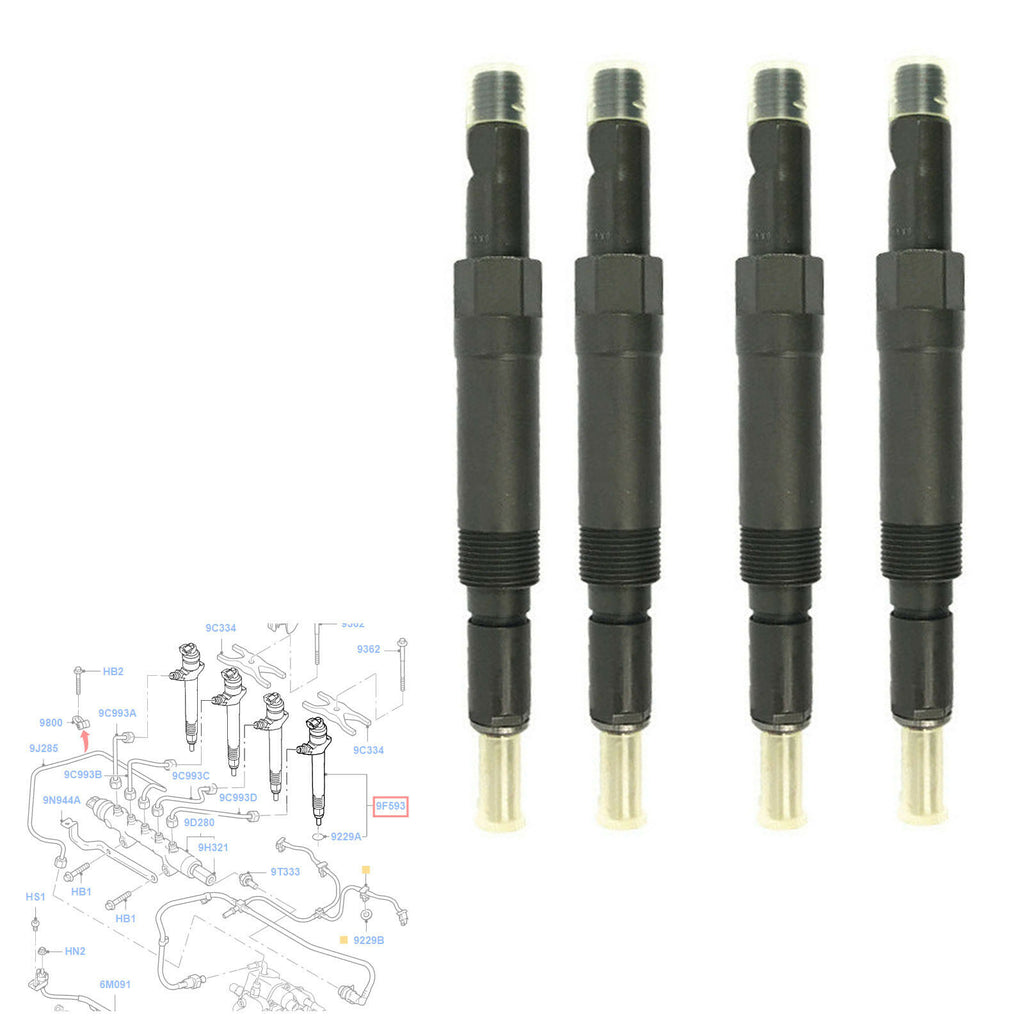 FUEL INJECTORS SET OF 4,120 PS FITS FORD TRANSIT V184 MK6 2000 to 2006, 1129191