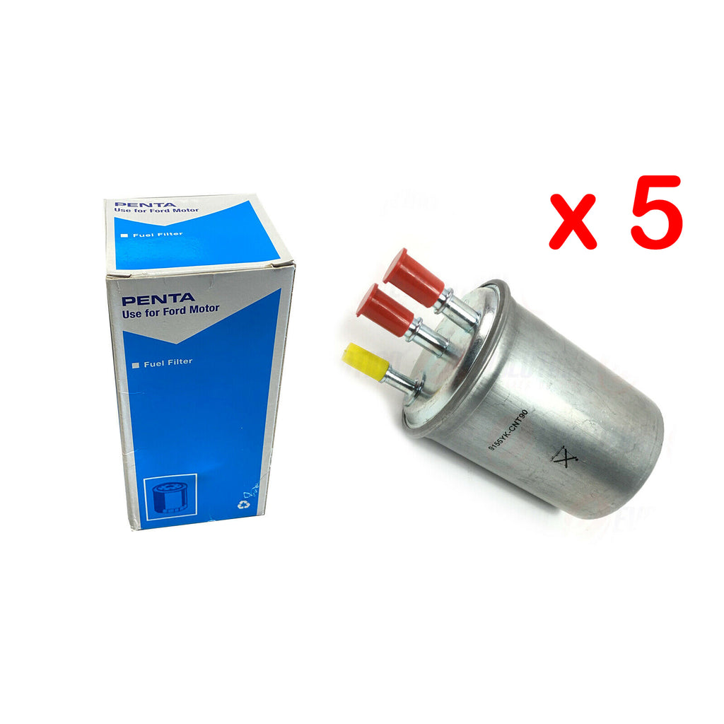5 X TRANSIT CONNECT FUEL FILTER 1.8. 90 / 110 PS TDCI  2002 - 2014 1342601