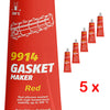 5 X MANNOL 9914 RED SILICONE SEALANT GASKET MAKER HIGH TEMP SEALANT 85G TUBE