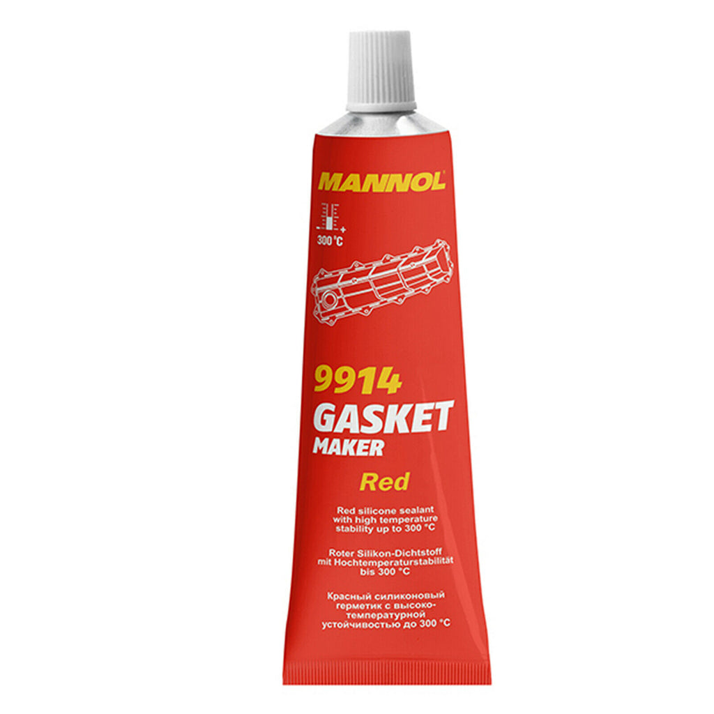 5 X MANNOL 9914 RED SILICONE SEALANT GASKET MAKER HIGH TEMP SEALANT 85G TUBE