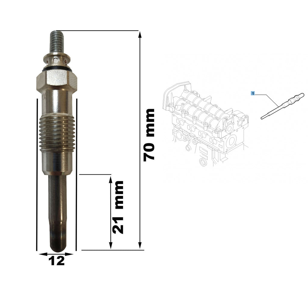 4 X GLOW PLUG DIESEL IVECO CITROEN OPEL FIAT RENAULT FORD PEUGEOT, 59621W