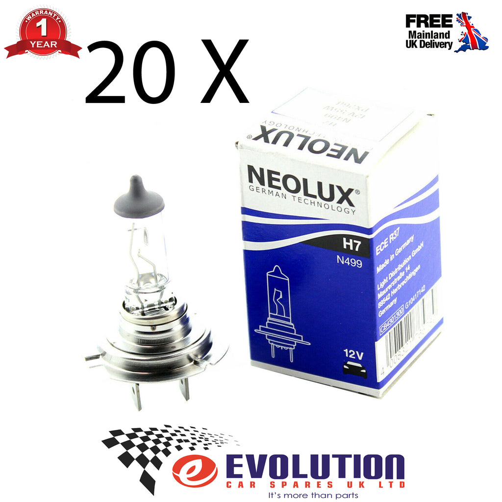 20 X Neolux 12v 'Trade' H7 499 55w PX26d Head Lamps Light Bulbs