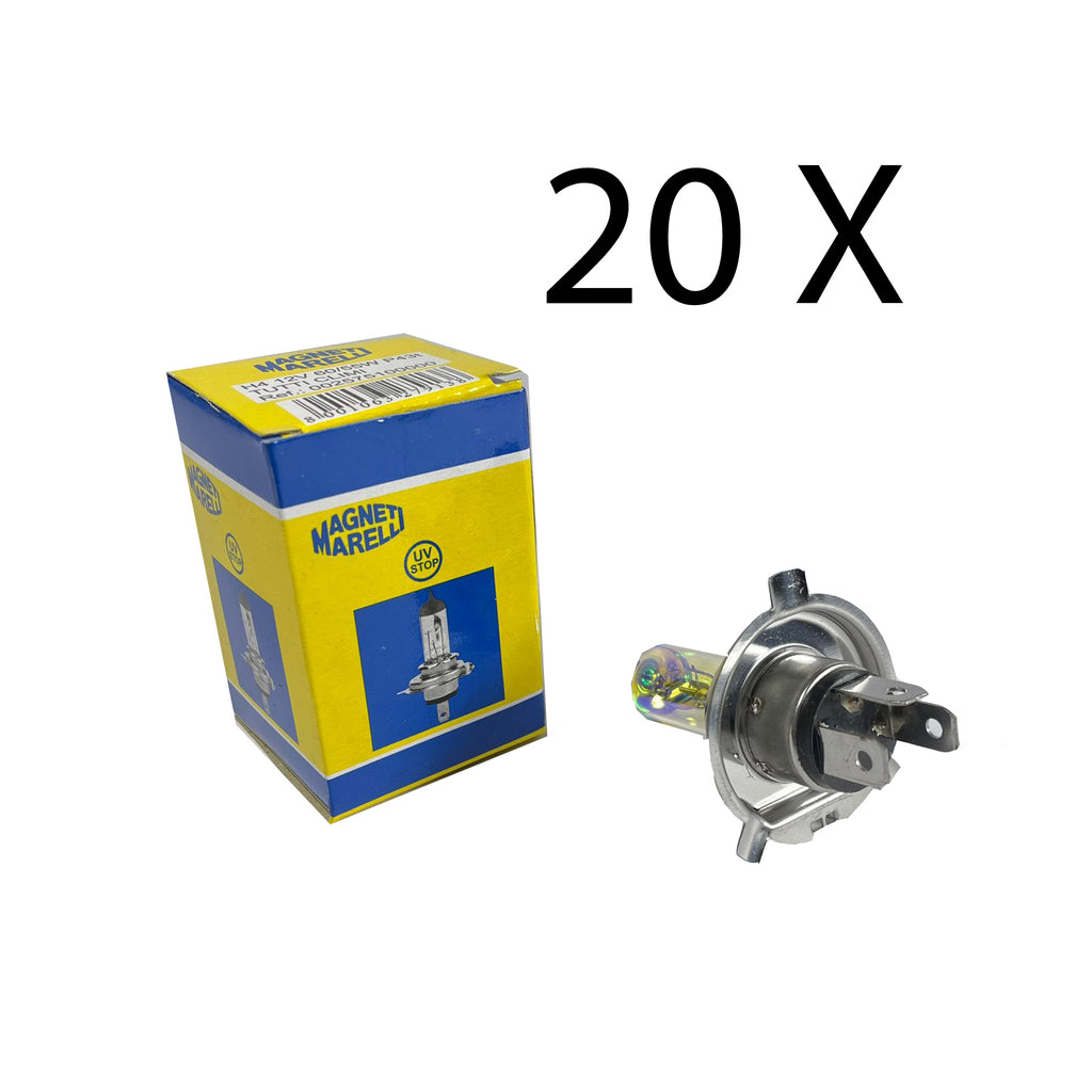 20 X Magnetti Marelli H4 12V Yellow P43t 60/55W Spotlight Headlight Fog Light Bulb 002575100000