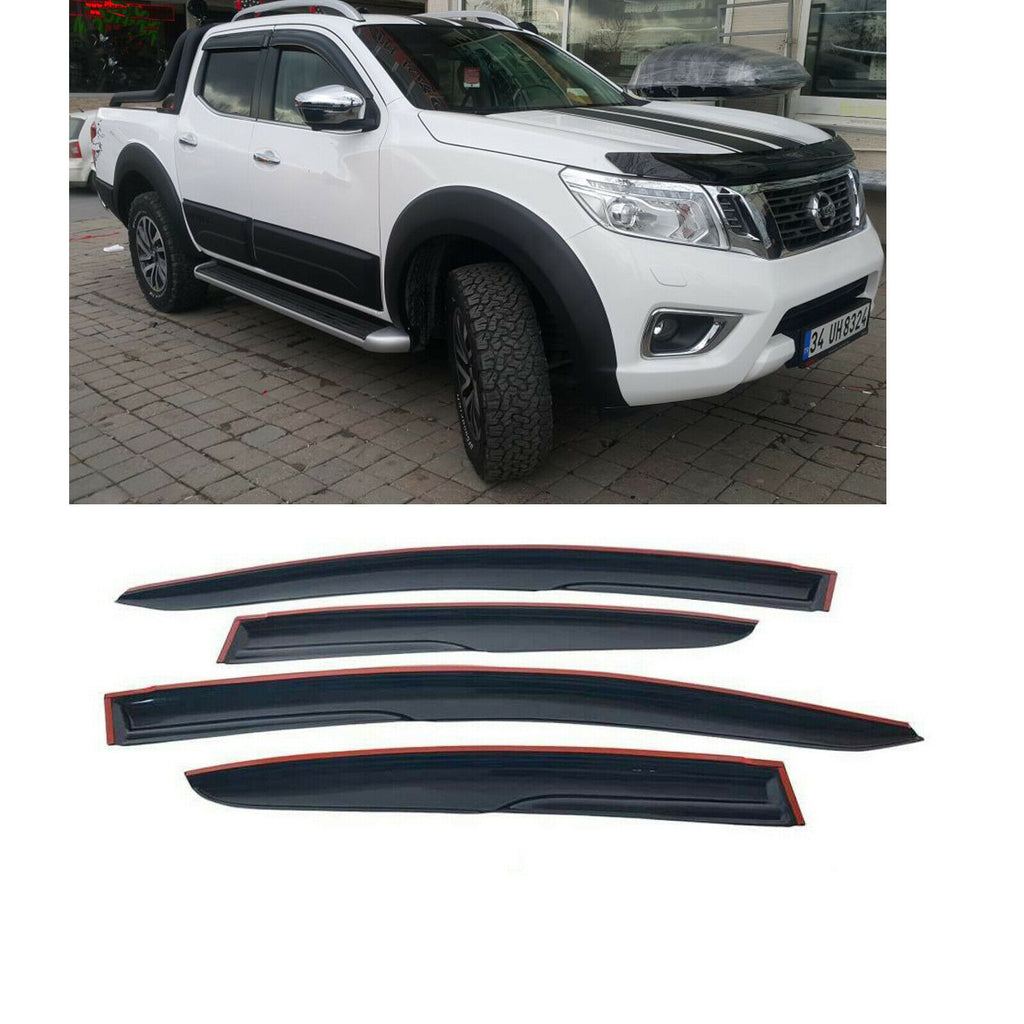 Nissan Navara Wind Rain Smoke Deflectors 4 Pcs 2005 to 2017 01905100