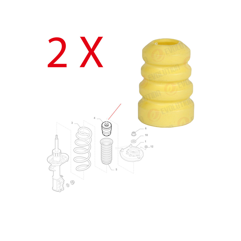 Fiat Doblo MK3 Front Suspension Bump Stop Rubber Buffer Rh Lh X 2