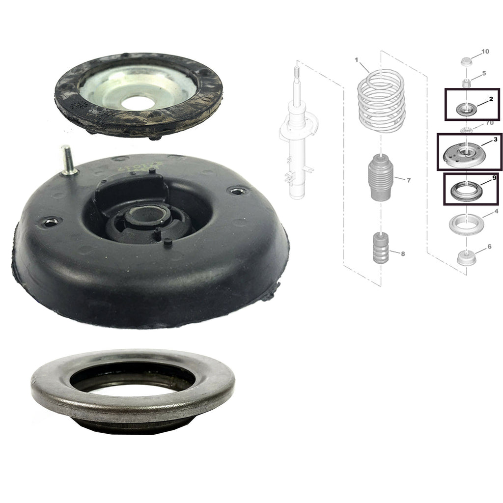 Citroen Peugeot Front Suspension Strut Mounting Repair Kit 5038.F5 5033.75 5035.27