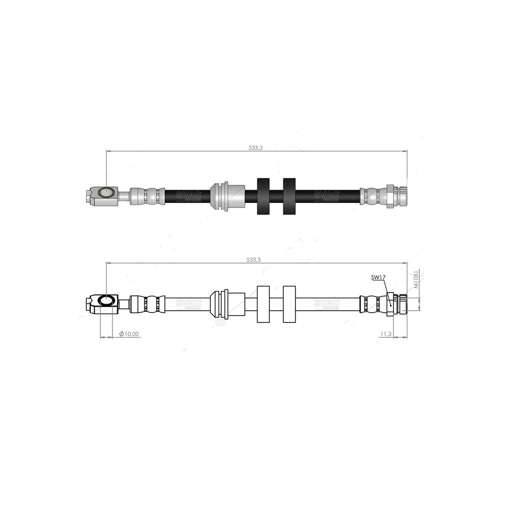  Audi A8 A4 Skoda Super B VW Passat 1995 to 2004 Rear Brake Hose 4E0611775L