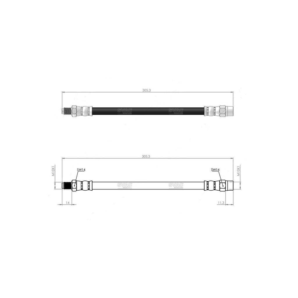 Mercedes Benz C Serie C180 C200 E Serie S Serie Rear Brake Hose Set  0004283535