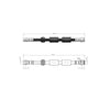 Seat Alhambra VW Sharan 1996 to 2010 Front Brake Hose Set 7M3611701C 1121359
