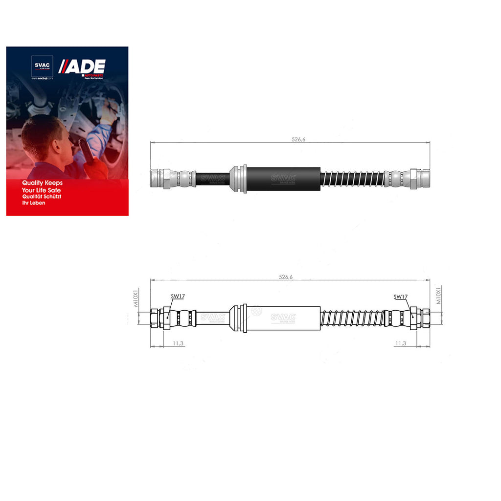  Audi A3 8P1 Seat Leon 1P1 VW Golf VI Front Brake Hose Set 1K0611701A 1K0611701N