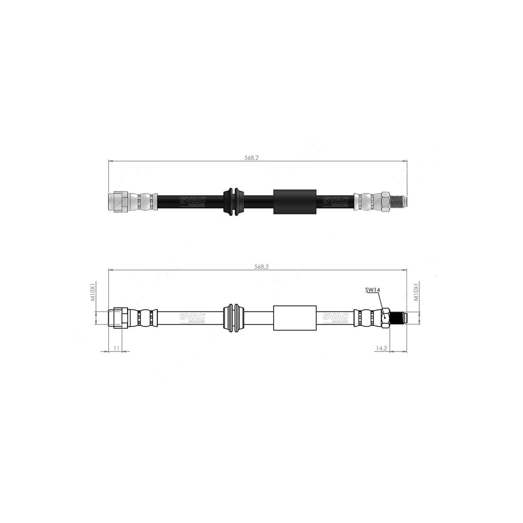 Mercedes Benz GL Serie X164 Serie W164 2006 ON Front Brake Hose Set 1644200348