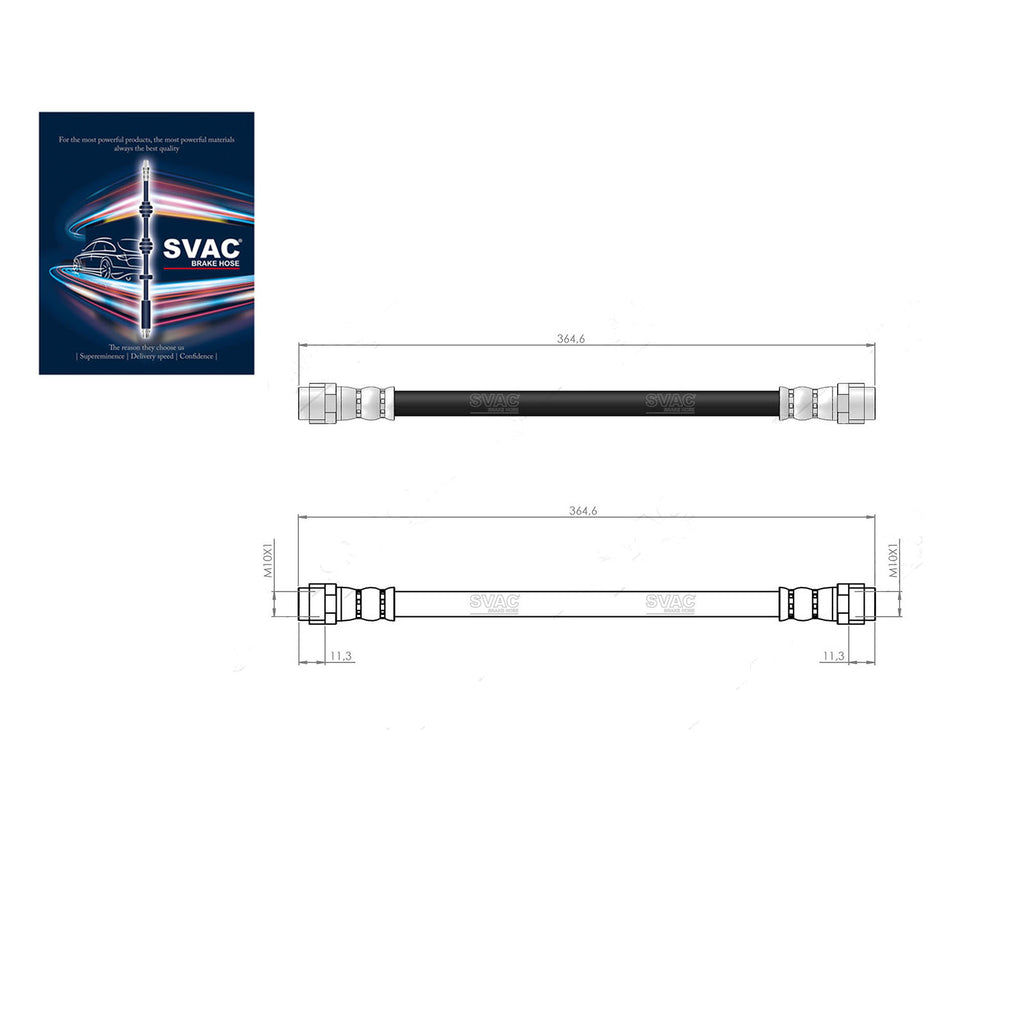  Mercedes A Serie A140 A160 A190 1997 to 2004 Rear Brake Hose Set  1684280235