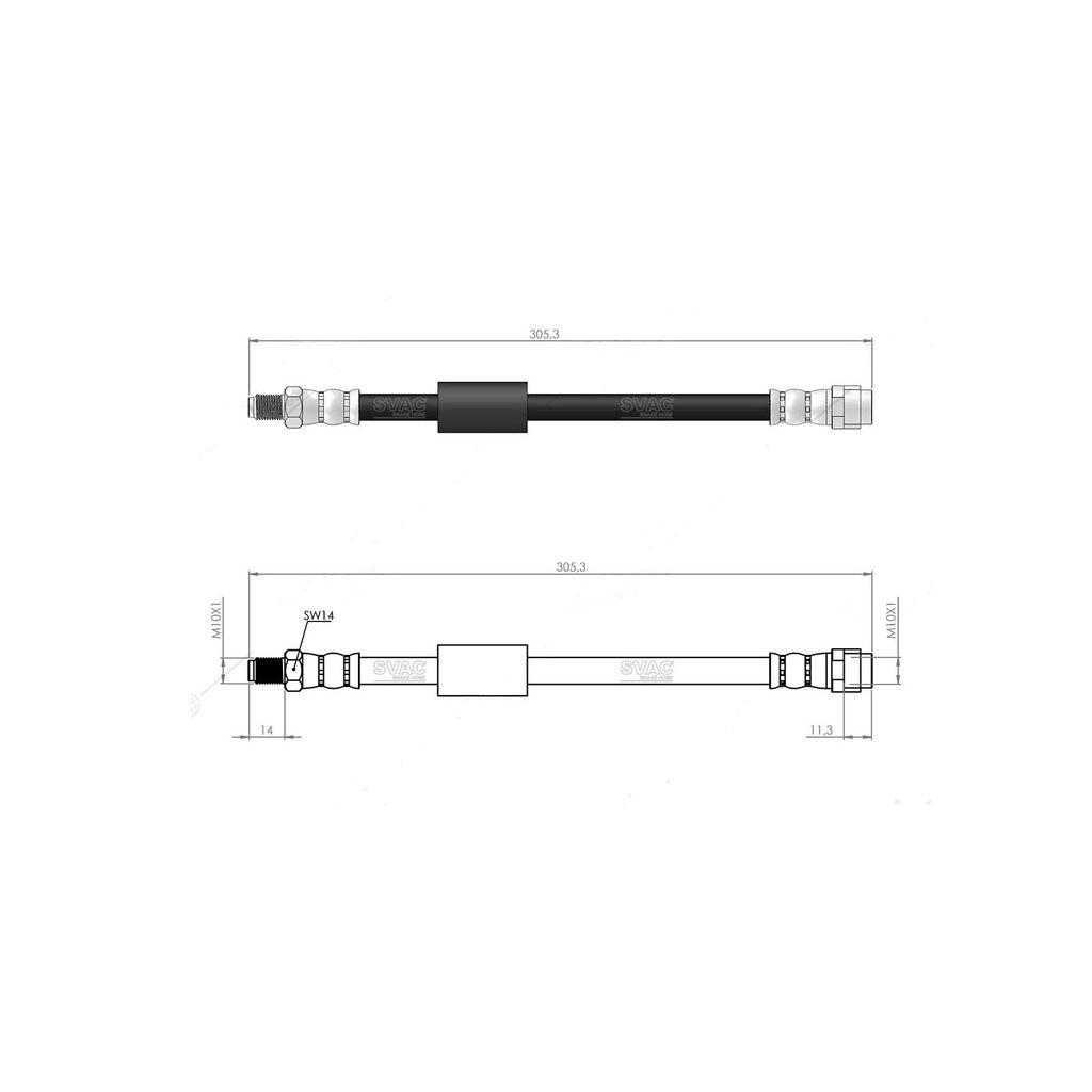 Mercedes A Serie W168 Rear Fits Mercedes C W203 Front Brake Hose Set 1684280335