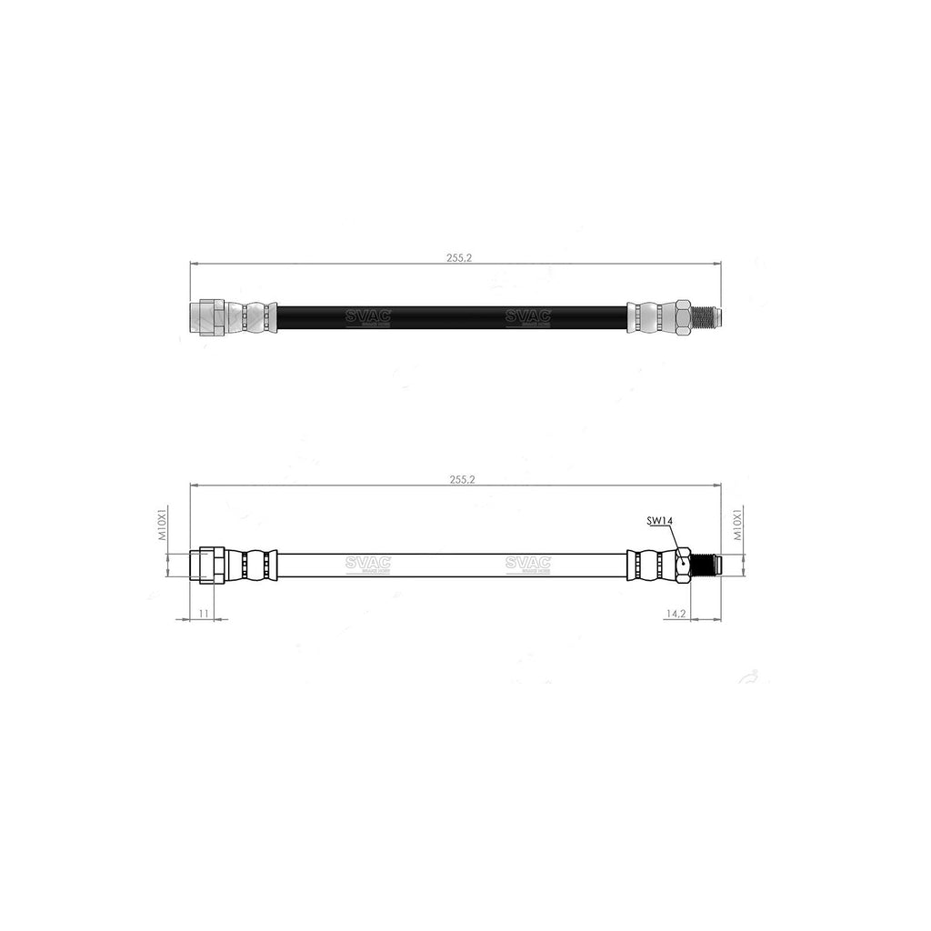 Mercedes Benz A Serie W168 B Serie W245 Vario Rear Brake Hose Set 1684280635
