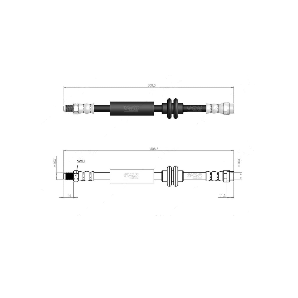 Mercedes Benz C Serie W202 S Serie W140 C140  Front Brake Hose Set 2024200148