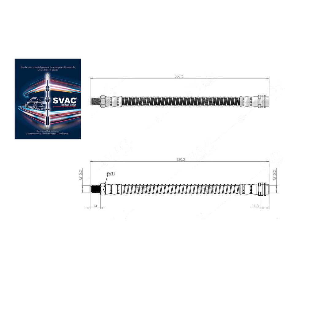 Mercedes Benz E Serie W211 W220 2002 to 2009 Rear Brake Hose Set 2114200548