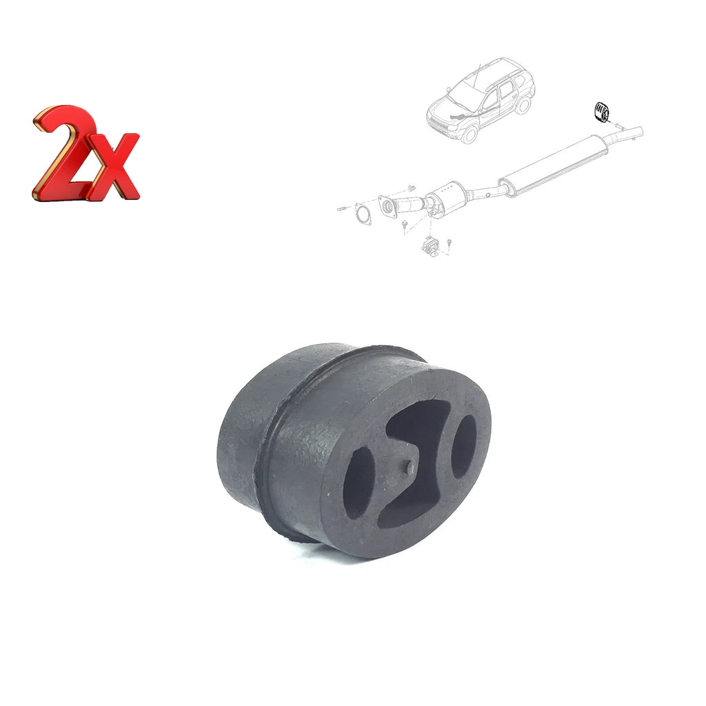 X2 Dacia Renault Exhaust Mounting Rubber Buffer Silencer Holder 6001547472