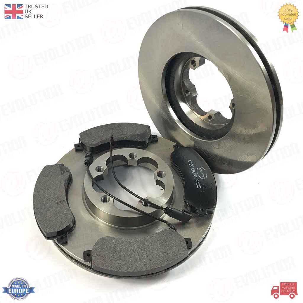 SET OF FRONT BRAKE DISCS + PAD SET FITS FORD TRANSIT MK7 2006>  8C1V1125AA