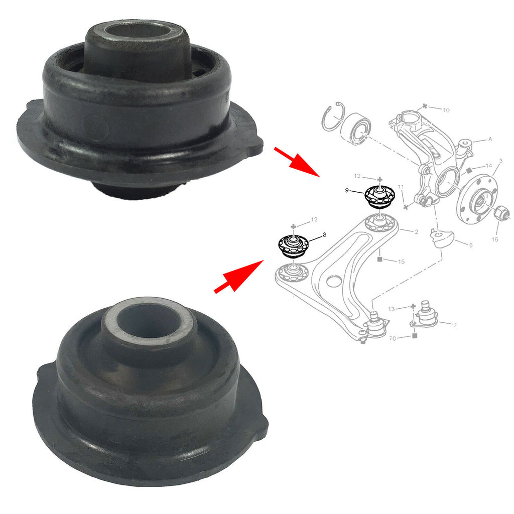 2X FRONT CONTROL/TRAILING ARM BUSH MOUNTING FITS PEUGEOT, CITROEN, 3523AA 352398