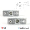 2x LED WHITE SIDE MARKER LIGHT INDICATOR LAMP FITS TRAILER, TRUCK, LORRY, BUS