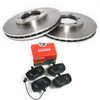 A PAIR OF FRONT BRAKE PADS & DISCS (6 PCS) FOR LTI LONDON TAXI TX1 TX2 BLACK CAB