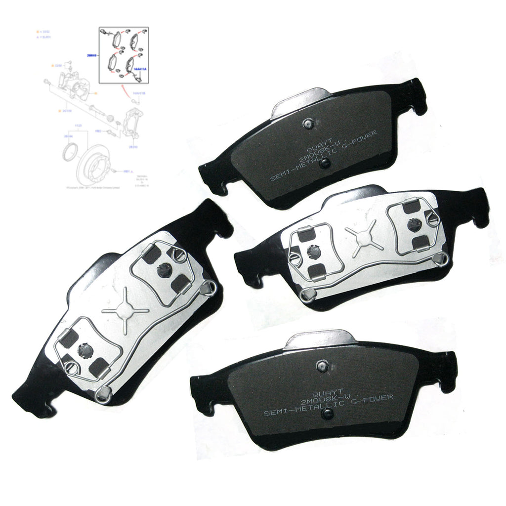 REAR BRAKE PADS FITS FORD TOURNEO CONNECT, TRANSIT CONNECT, 2T142M008AA