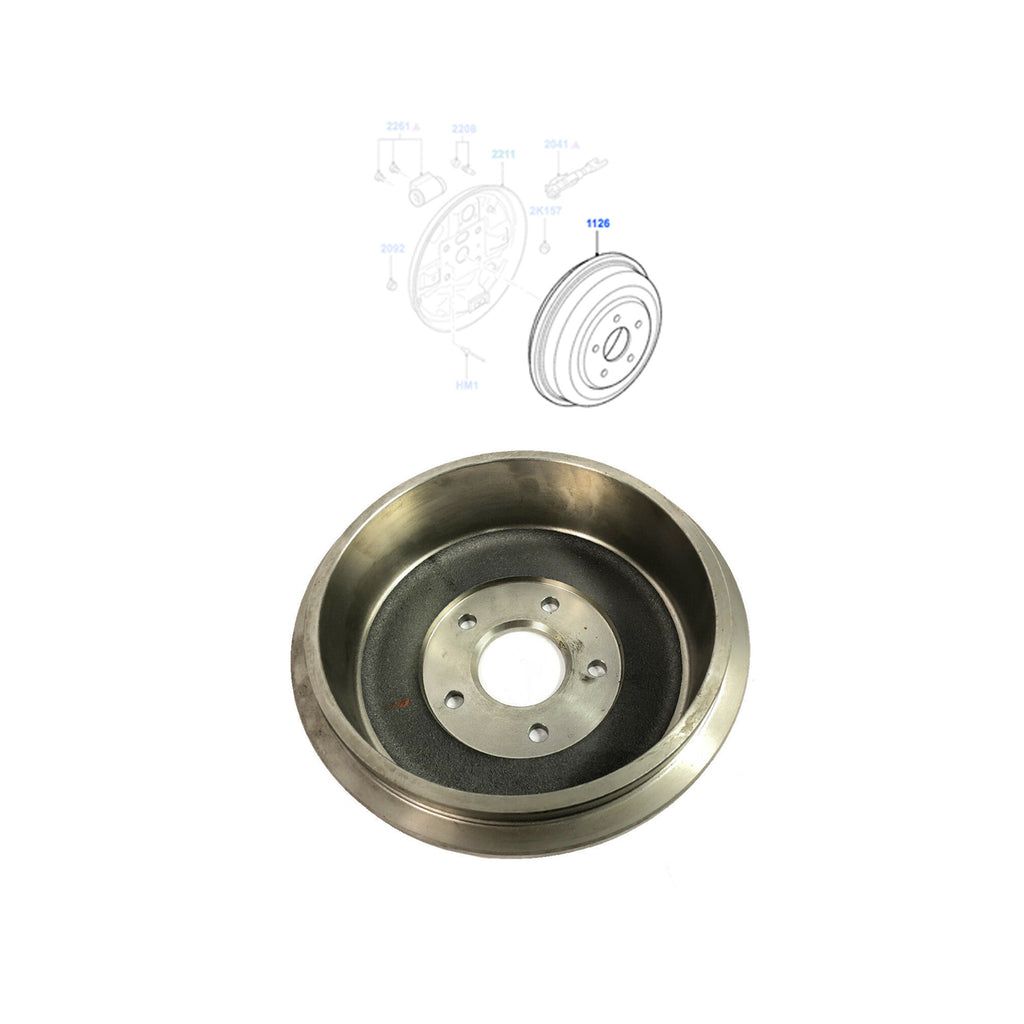 Rear Brake Drum Fits Ford Transit Connect 2002 to 2013  4937320  2T141126DE