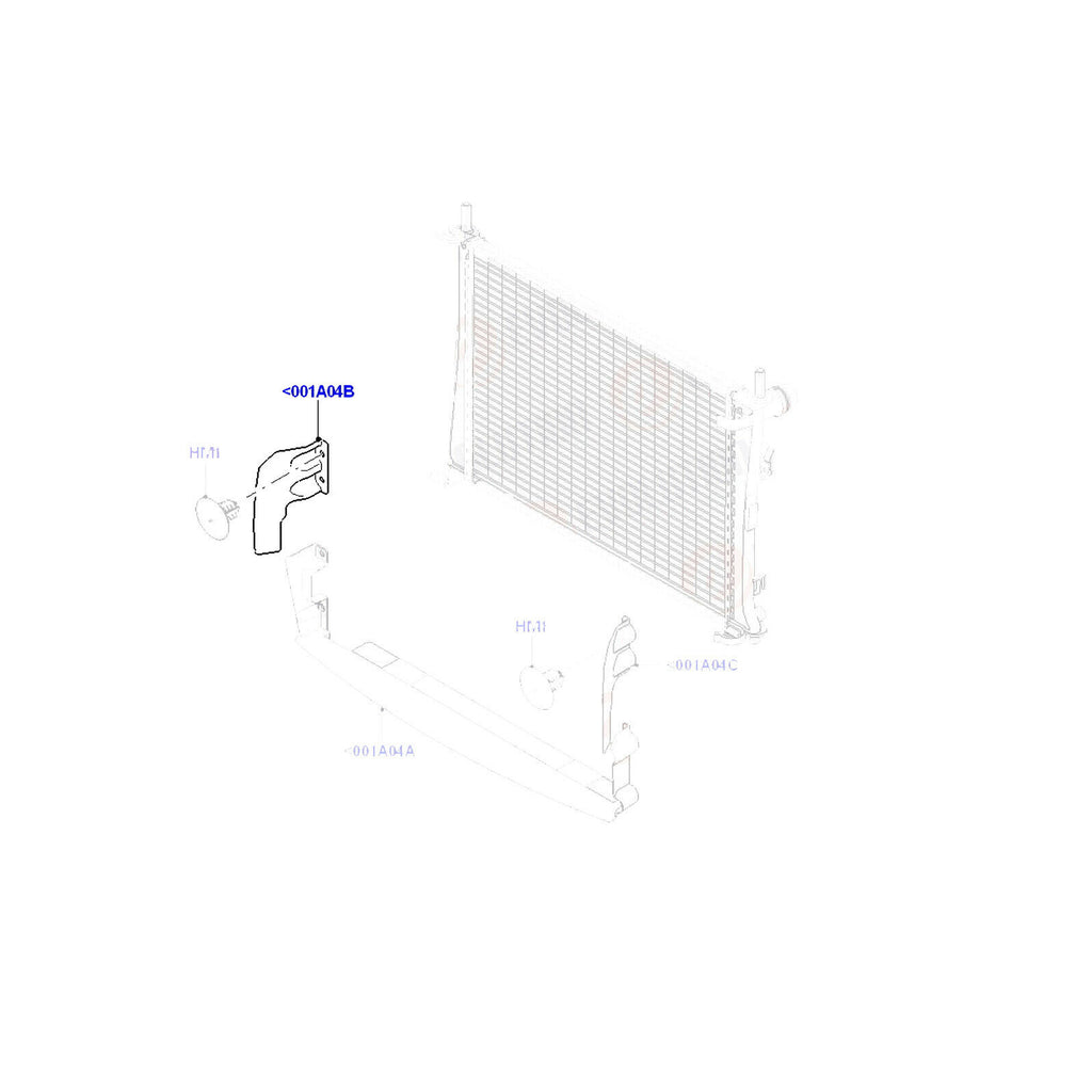 Radiator Front Right Air Intake Deflector Fits Ford Fiesta MK5 01 to 08 1363612 