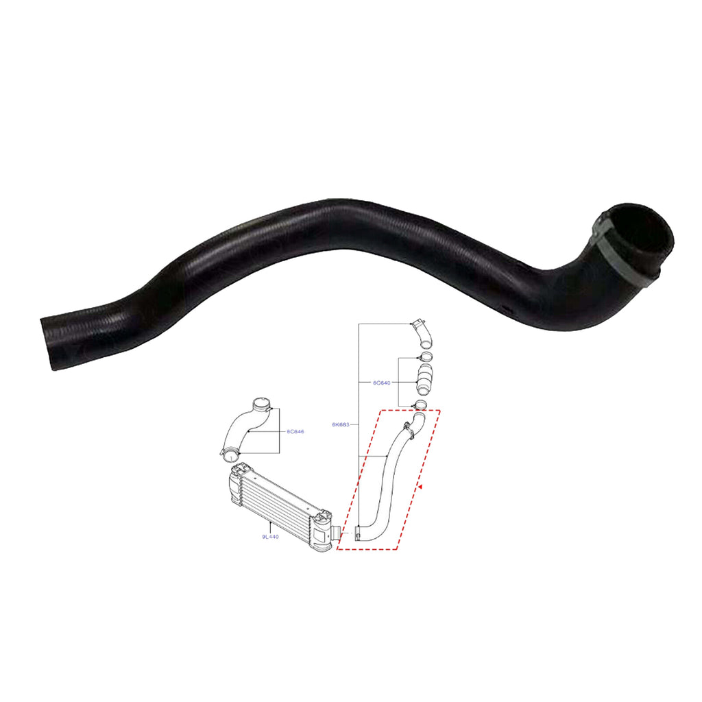 Ford Transit Turbo Intercooler Hose Pipe 2006 to 2016 1709502 6C116K683EK