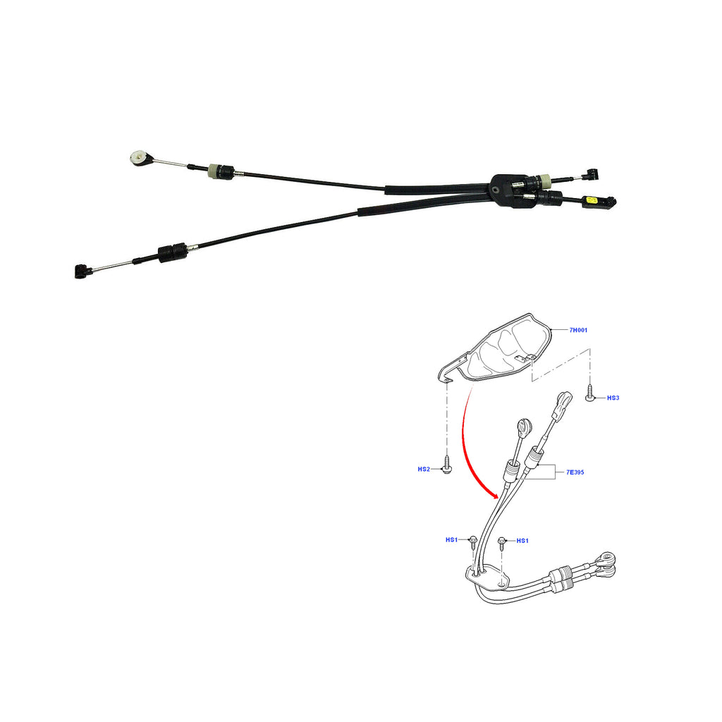 Gear Linkage Control Cable Fits Ford Transit MK7 2006 Onwards 6C1R7E395FE