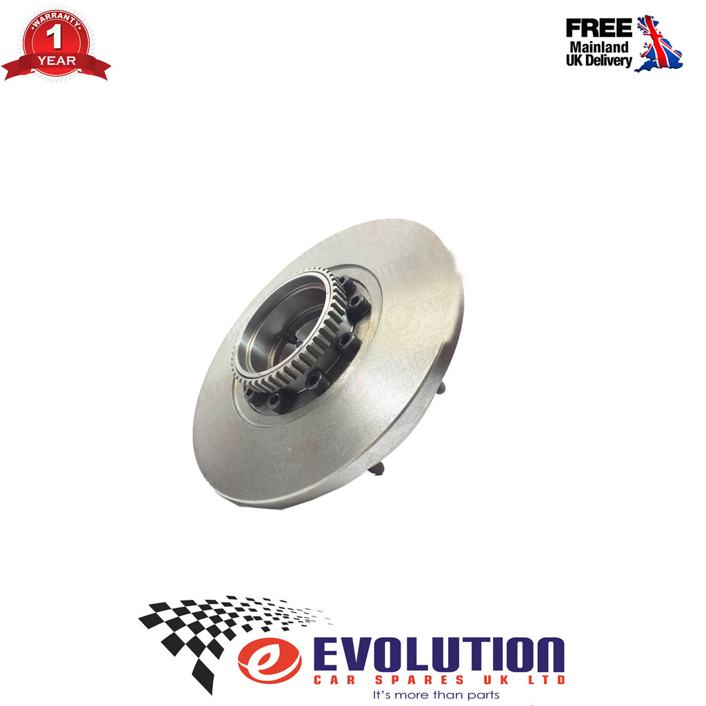 REAR TWIN WHEEL HUB, DISC, ABS RING, STUDS FITS FORD TRANSIT MK6, MK7, MK8 00-ON