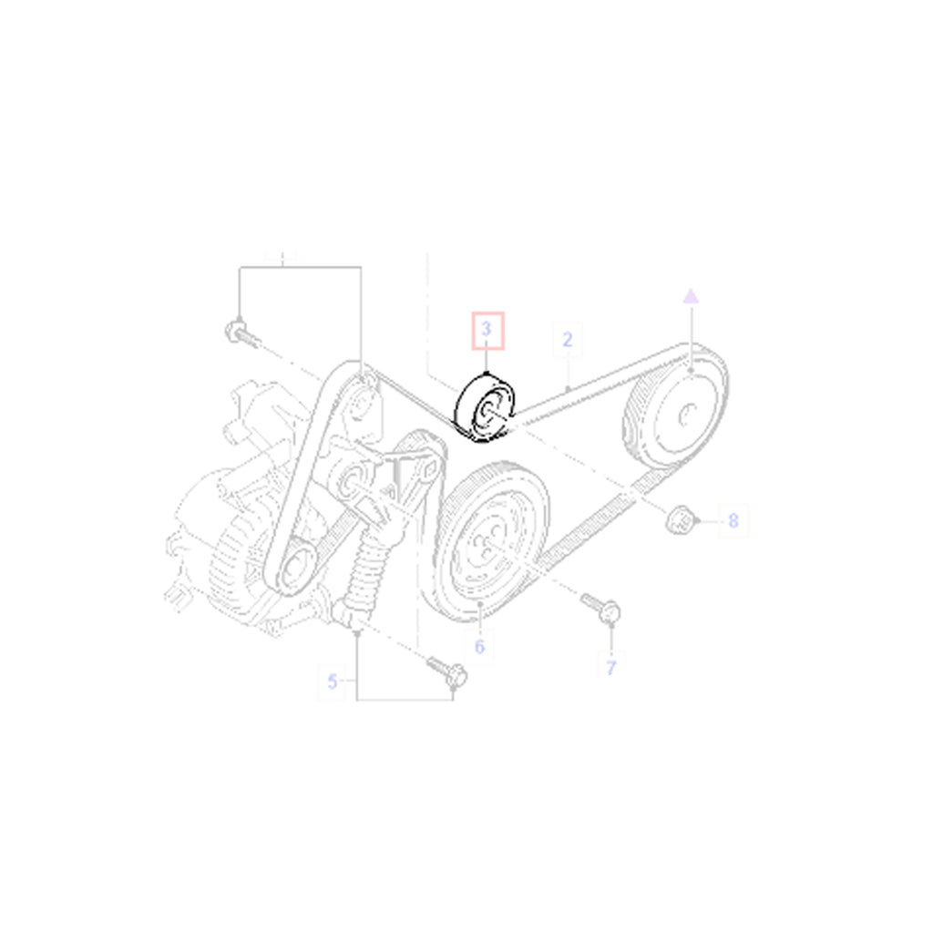 V-Ribbed Belt Tensioner Pulley Fits Transit Boxer Ducato Relay 2.2 D 1117008