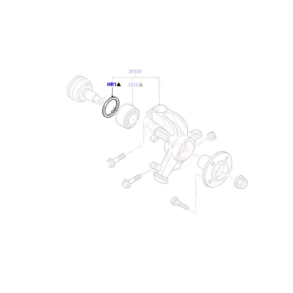 Ford Connect 1.8 2002 to 2013 Wheel Bearing Retainer Circlip 2T141K018BA