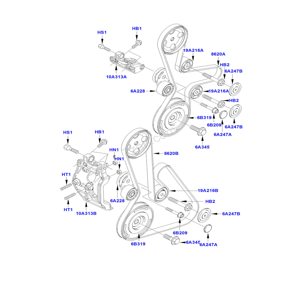 Drive Belt Pulley For Citroen Peugeot 107 206 307 407 Partner 1.4 HDi 1.6 HDi