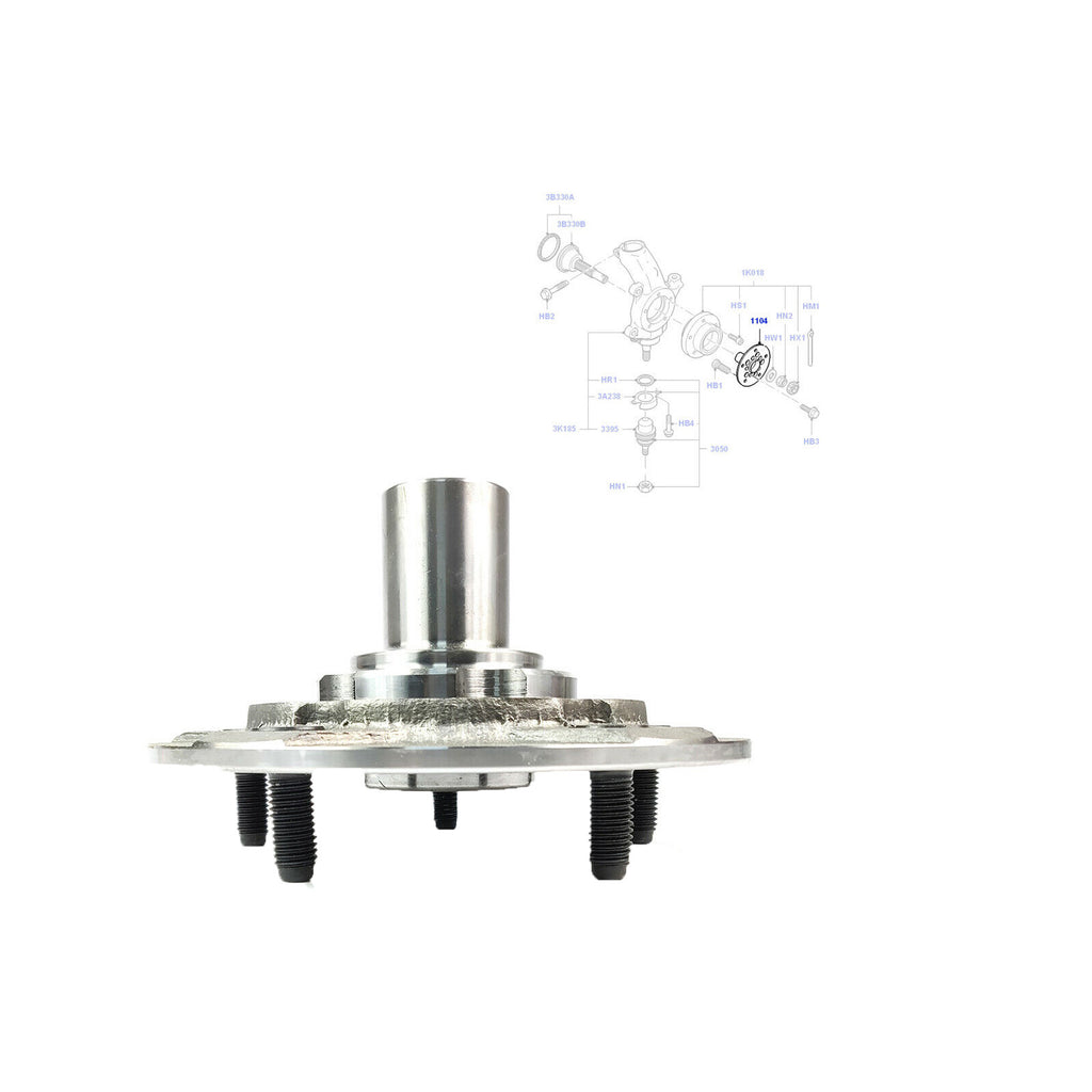 Front RH Or LH Wheel Hub With Single Rear Wheel Fits Ford Transit Mk7 1458881