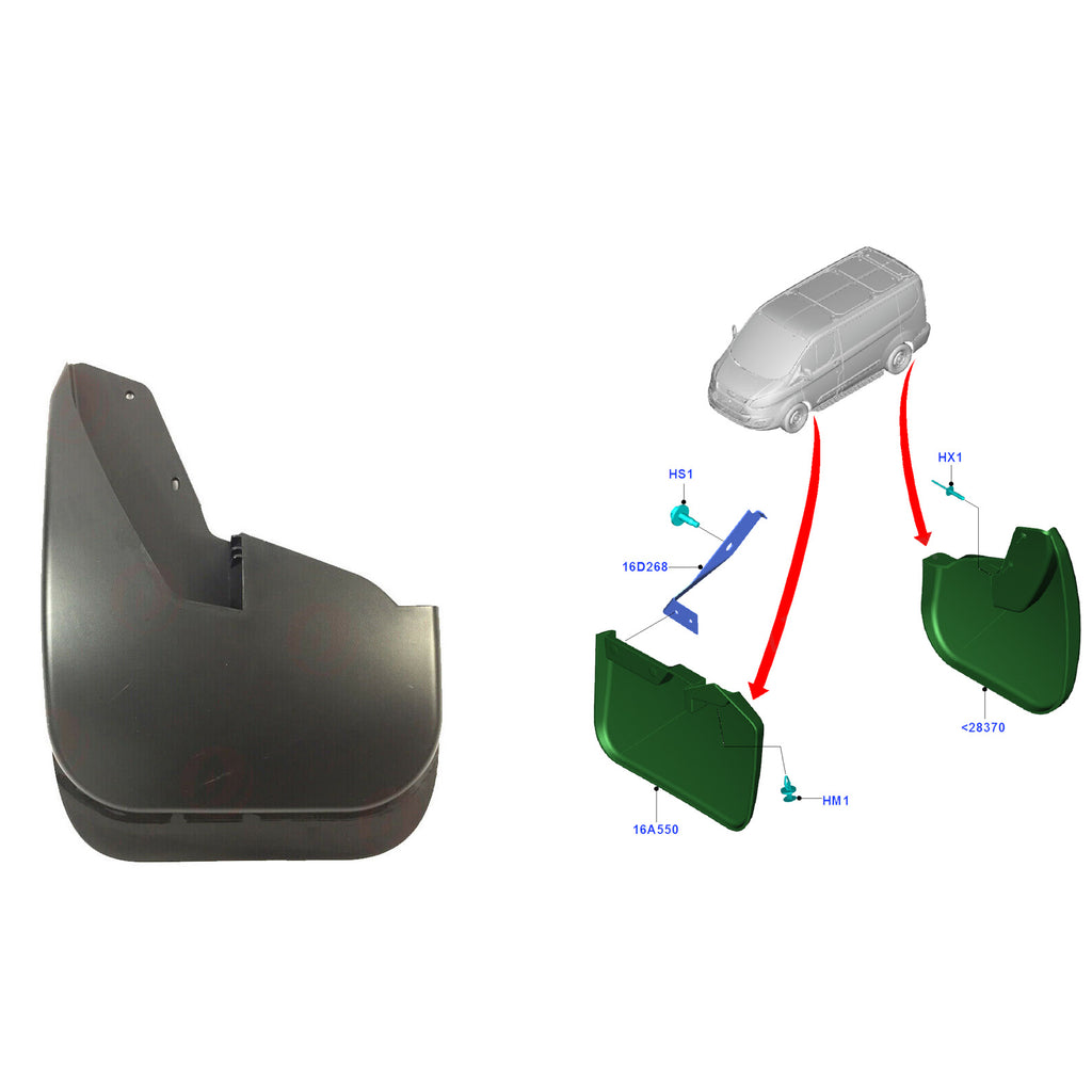Ford Transit Tourneo Custom Rear Lh Geniune Mud Splash Guard BK2128371AC