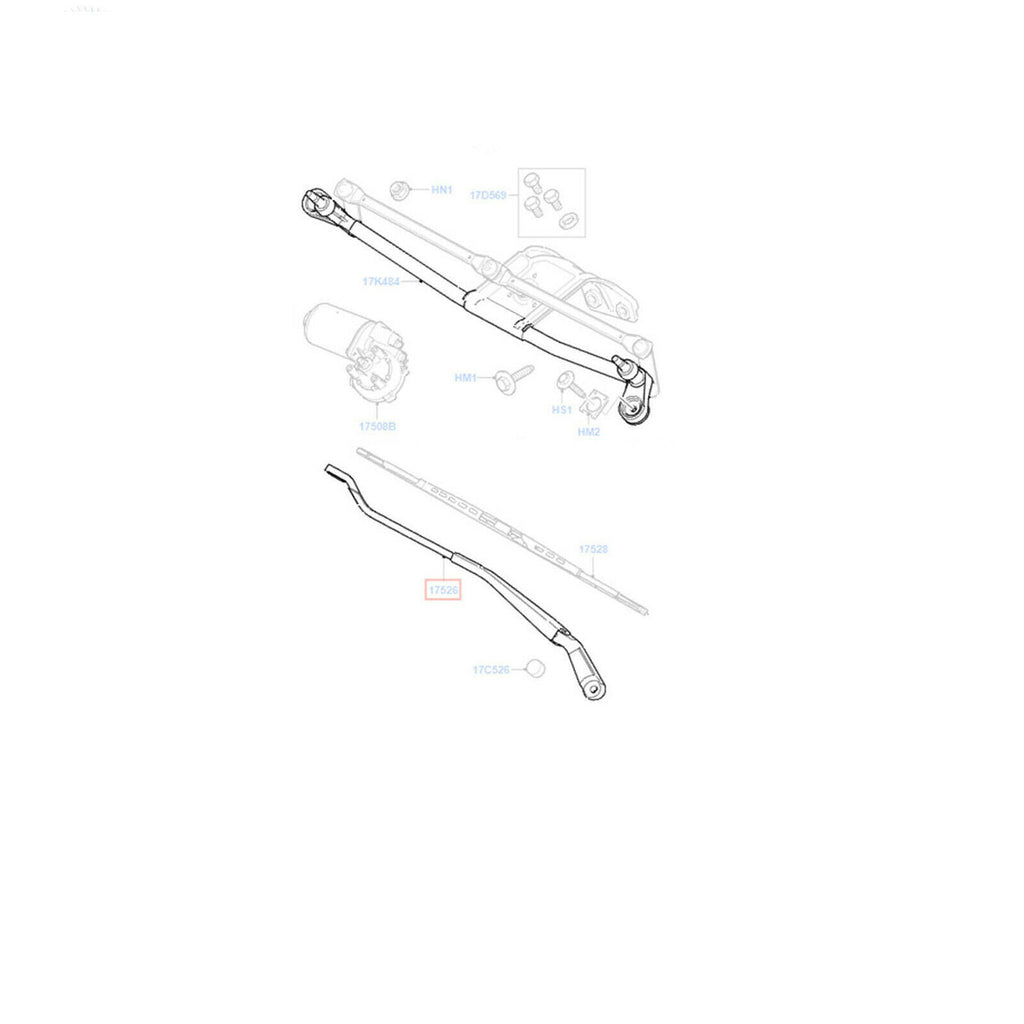 Front Wiper Arm Right Side Fits Ford Transit Connect 2T1417526BC 4448001