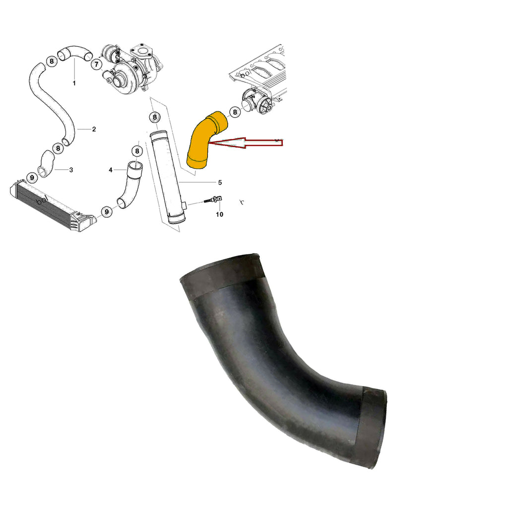 INTERCOOLER TURBO HOSE PIPE FITS BMW, 11617799389, 11612247903
