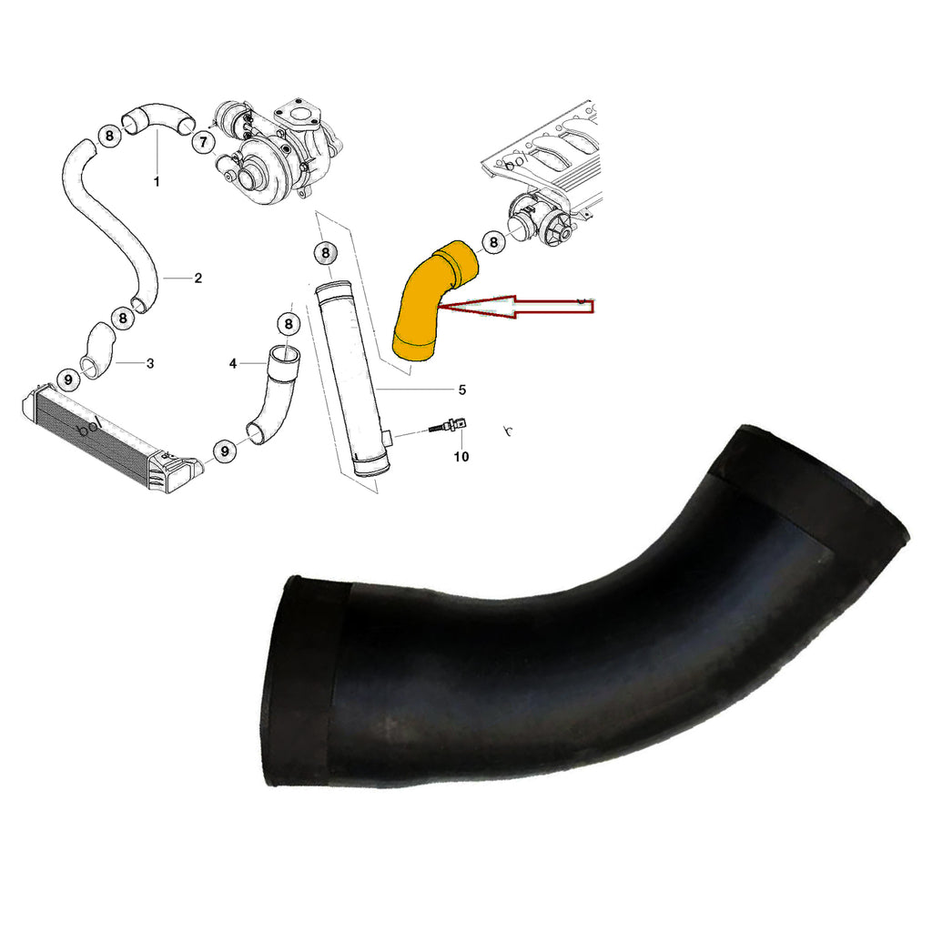 INTERCOOLER TURBO HOSE PIPE FITS BMW, 11617799389, 11612247903